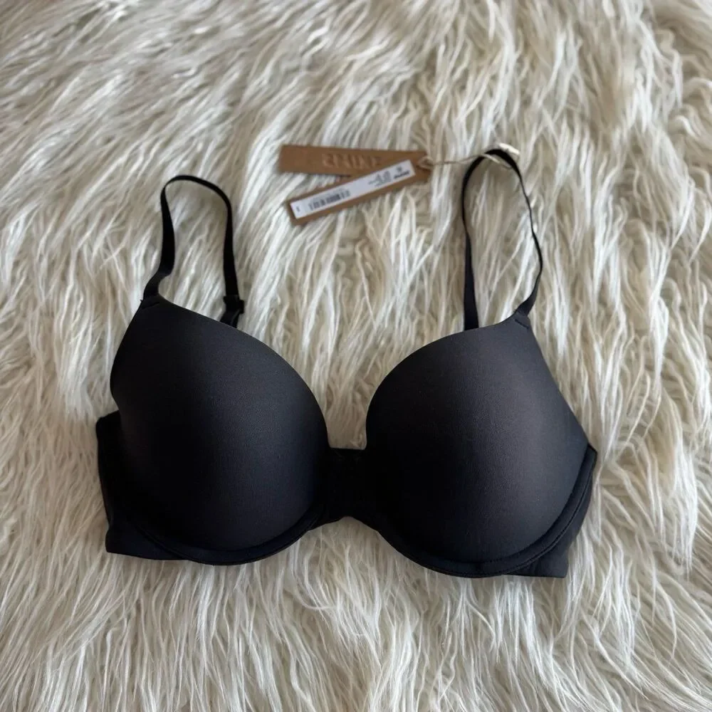 Skims Fits Everybody T-shirt Bra Onyx Size 32D - Picture 2 of 7